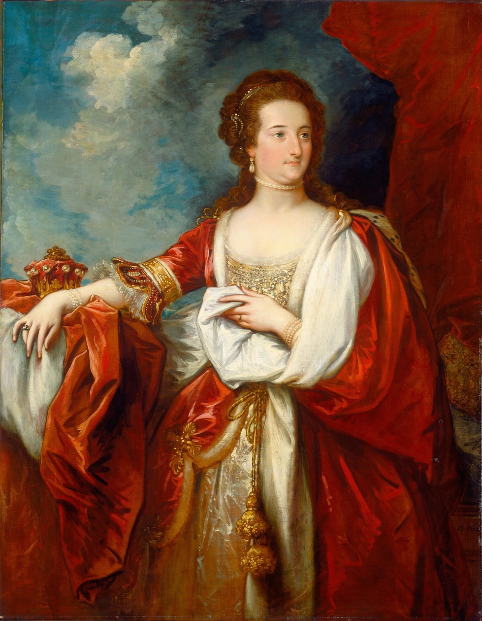 Elizabeth, grevinna av Effingham, ca. 1797. av Benjamin West