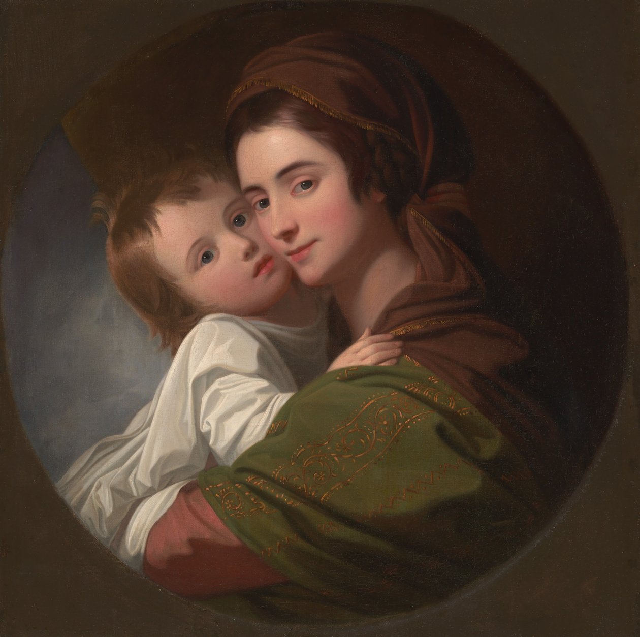 Konstnärens fru Elizabeth och deras son Raphael av Benjamin West
