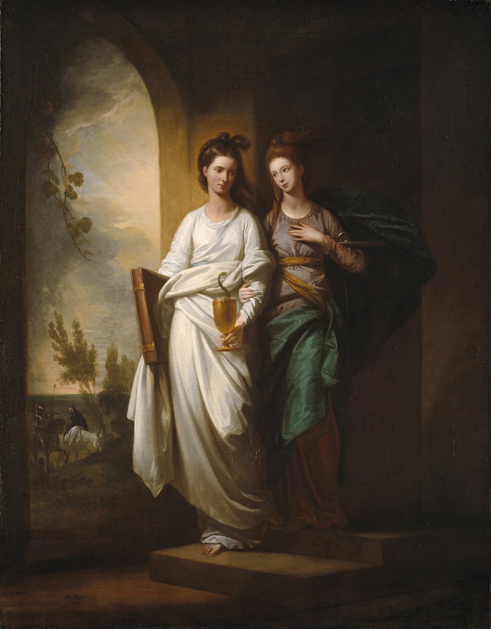 Fidelia och Hope av Benjamin West