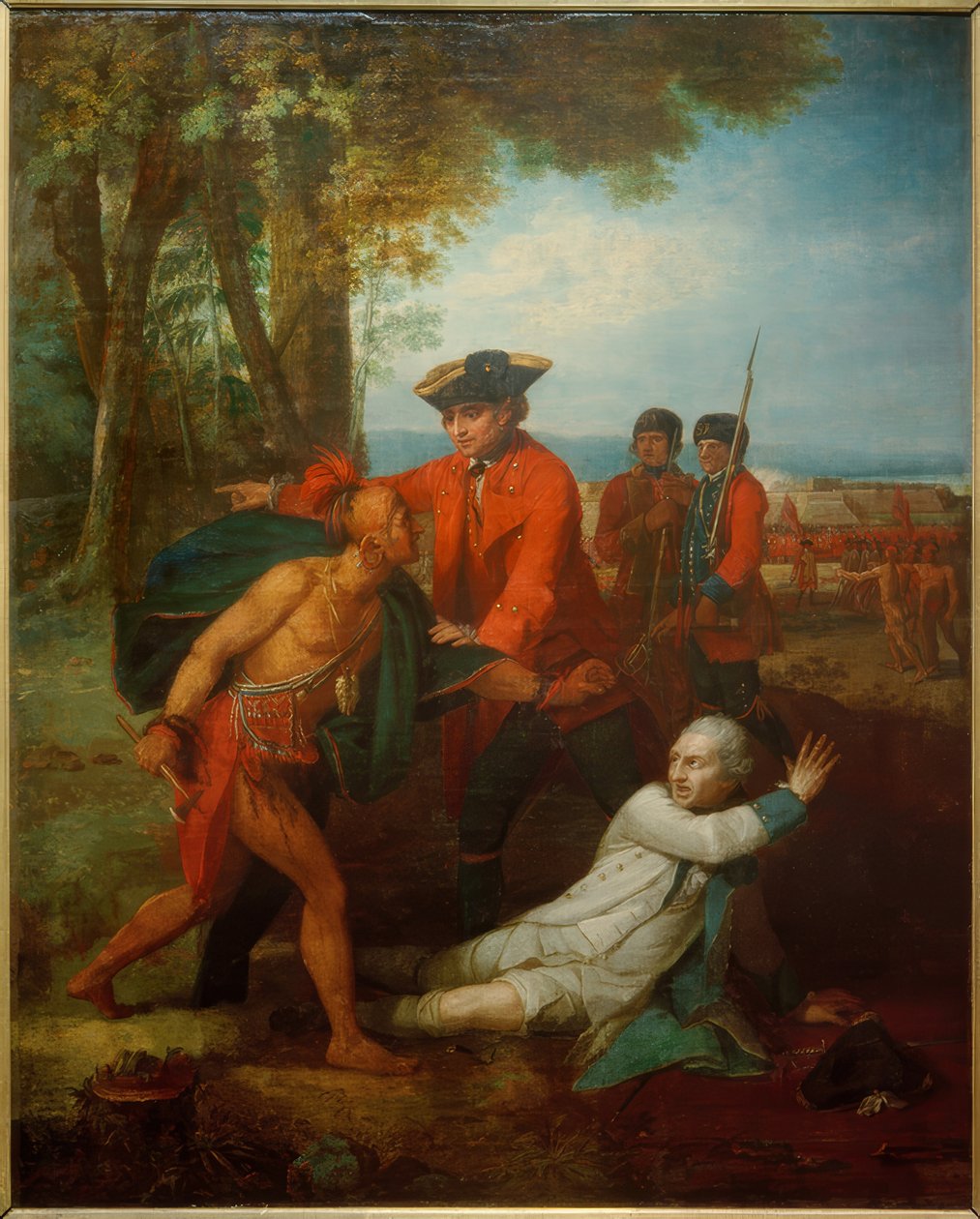 General Johnson räddar officer av Benjamin West