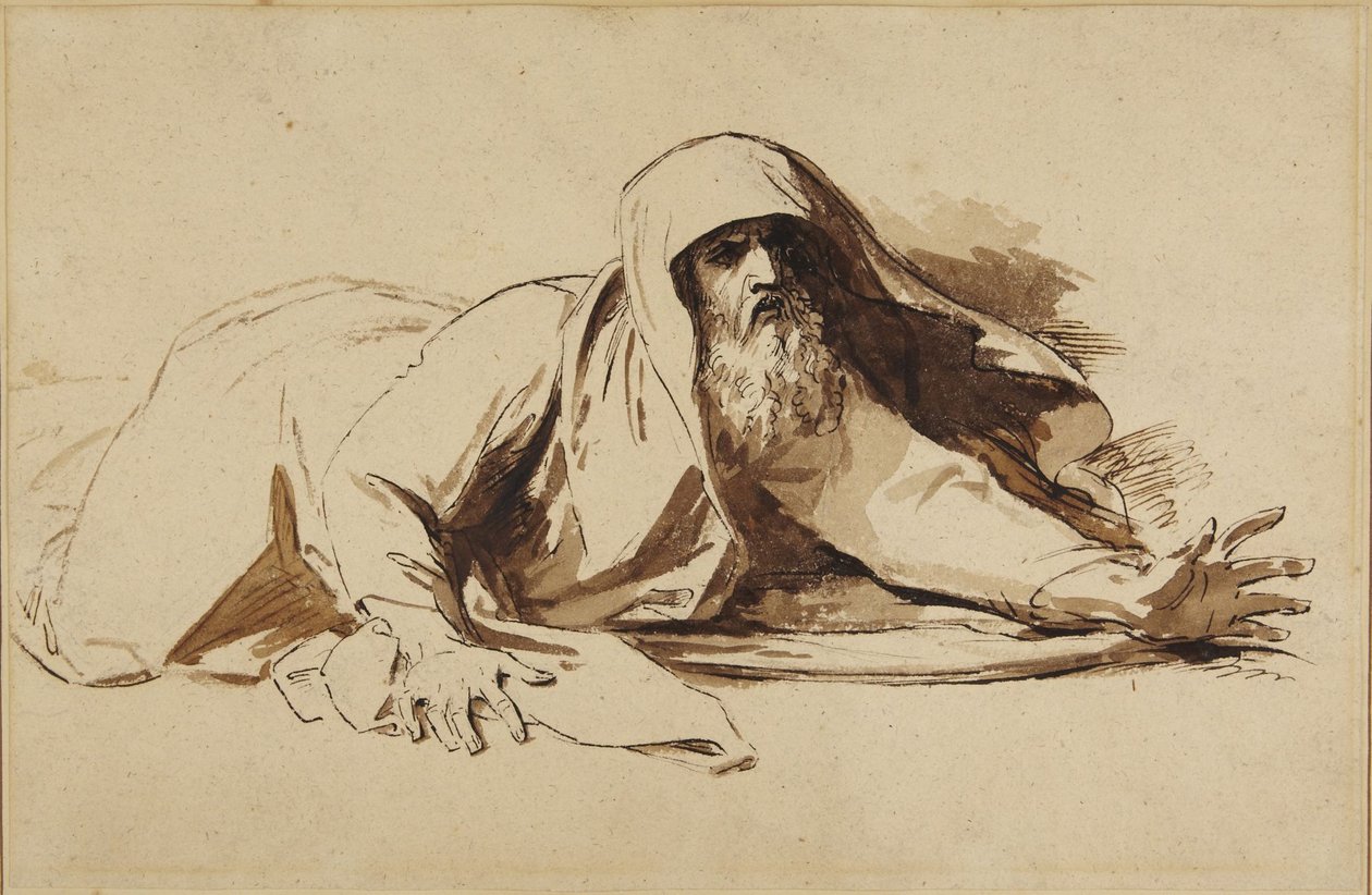 Kung David reser sig efter sitt barns död av Benjamin West
