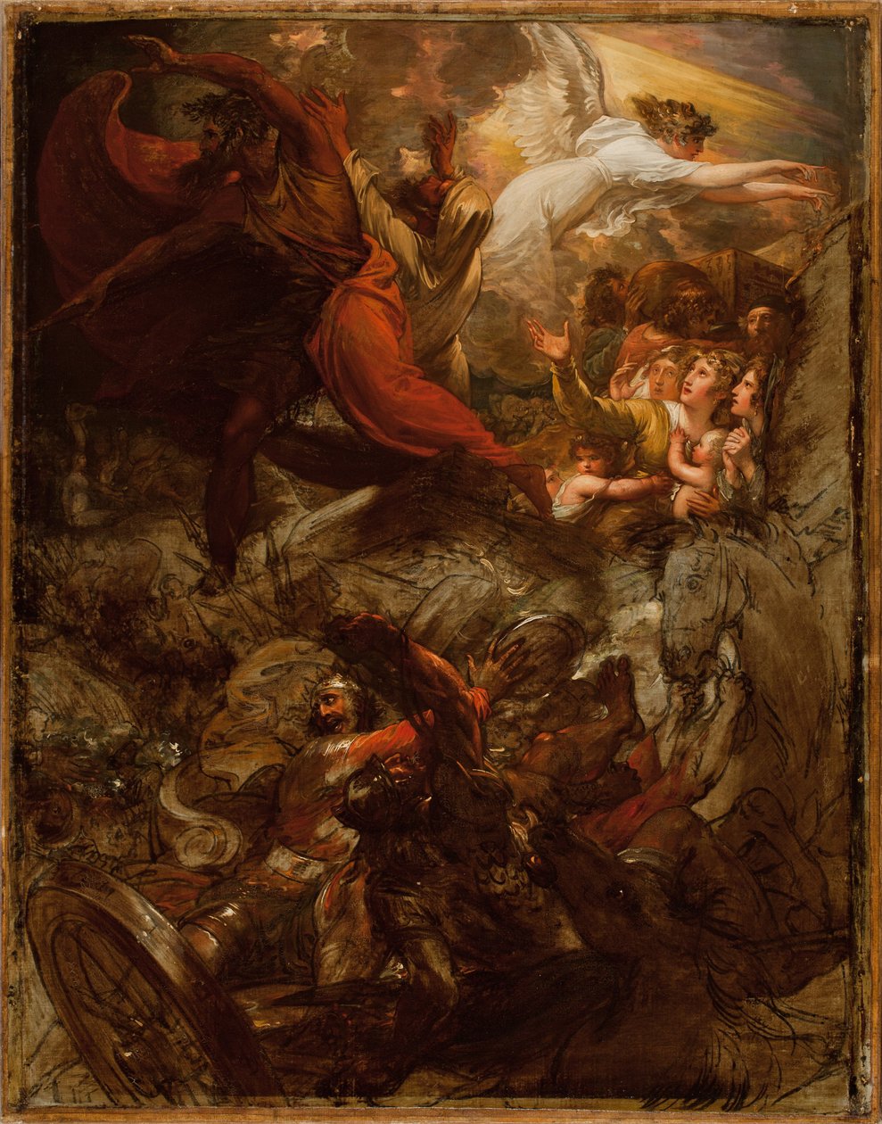Pharaoh and his Host Lost in the Red Sea, 1792 and after 1800  av Benjamin West
