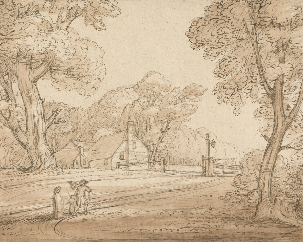 Vägbild i Windsor Forest av Benjamin West