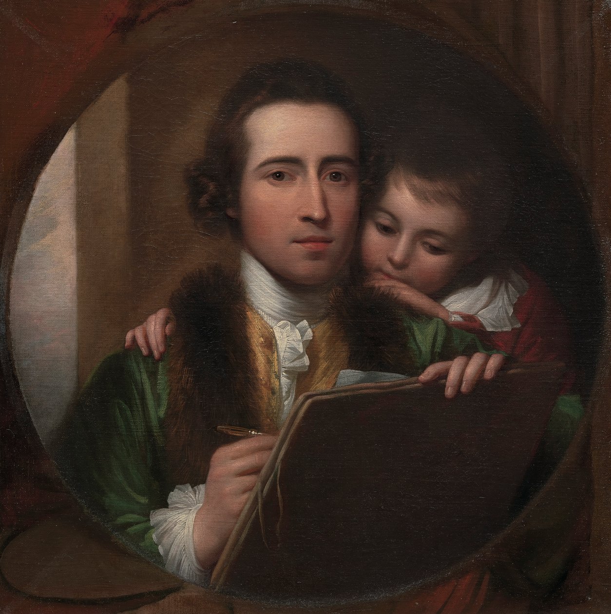 Konstnären och hans son Raphael av Benjamin West