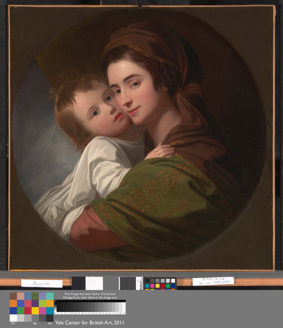 Konstnärens fru Elizabeth och deras son Raphael av Benjamin West