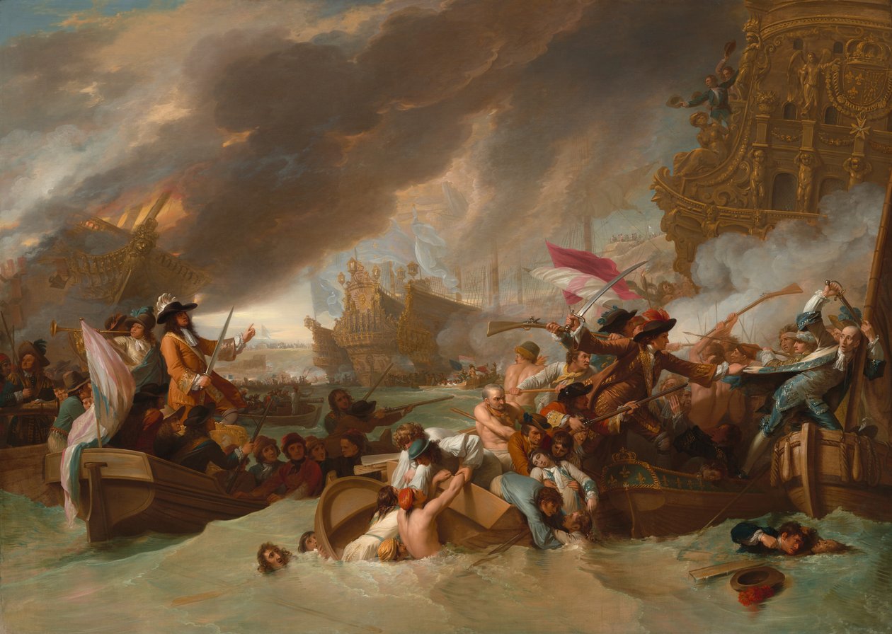 Slaget vid La Hogue, 1778. av Benjamin West