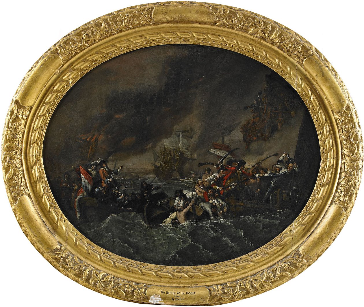 Slaget vid La Hogue, 1820 av Benjamin West