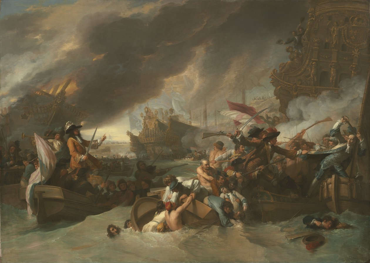 Slaget vid La Hogue, c.1778 av Benjamin West