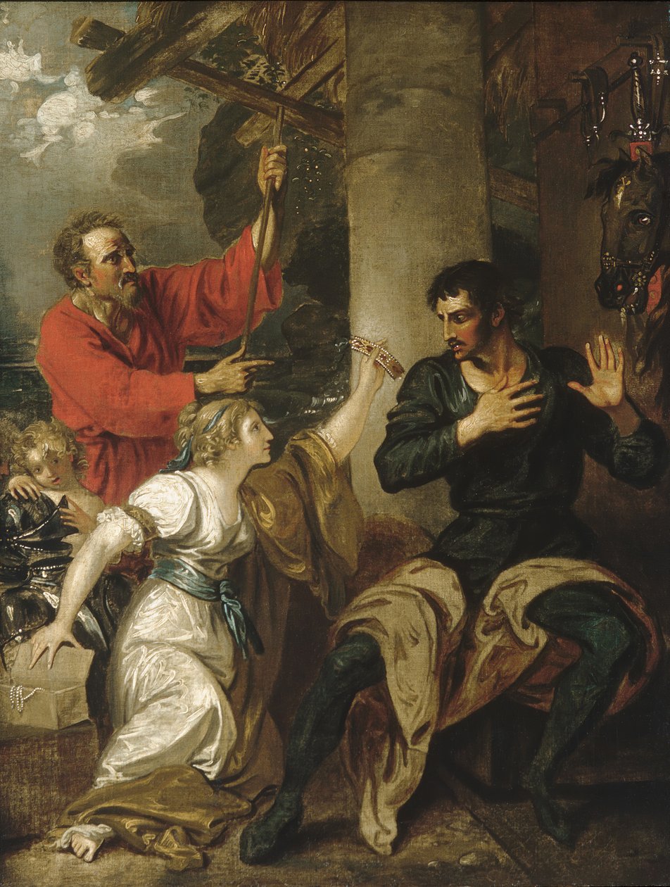 The Damsel and Orlando, ca. 1793. av Benjamin West