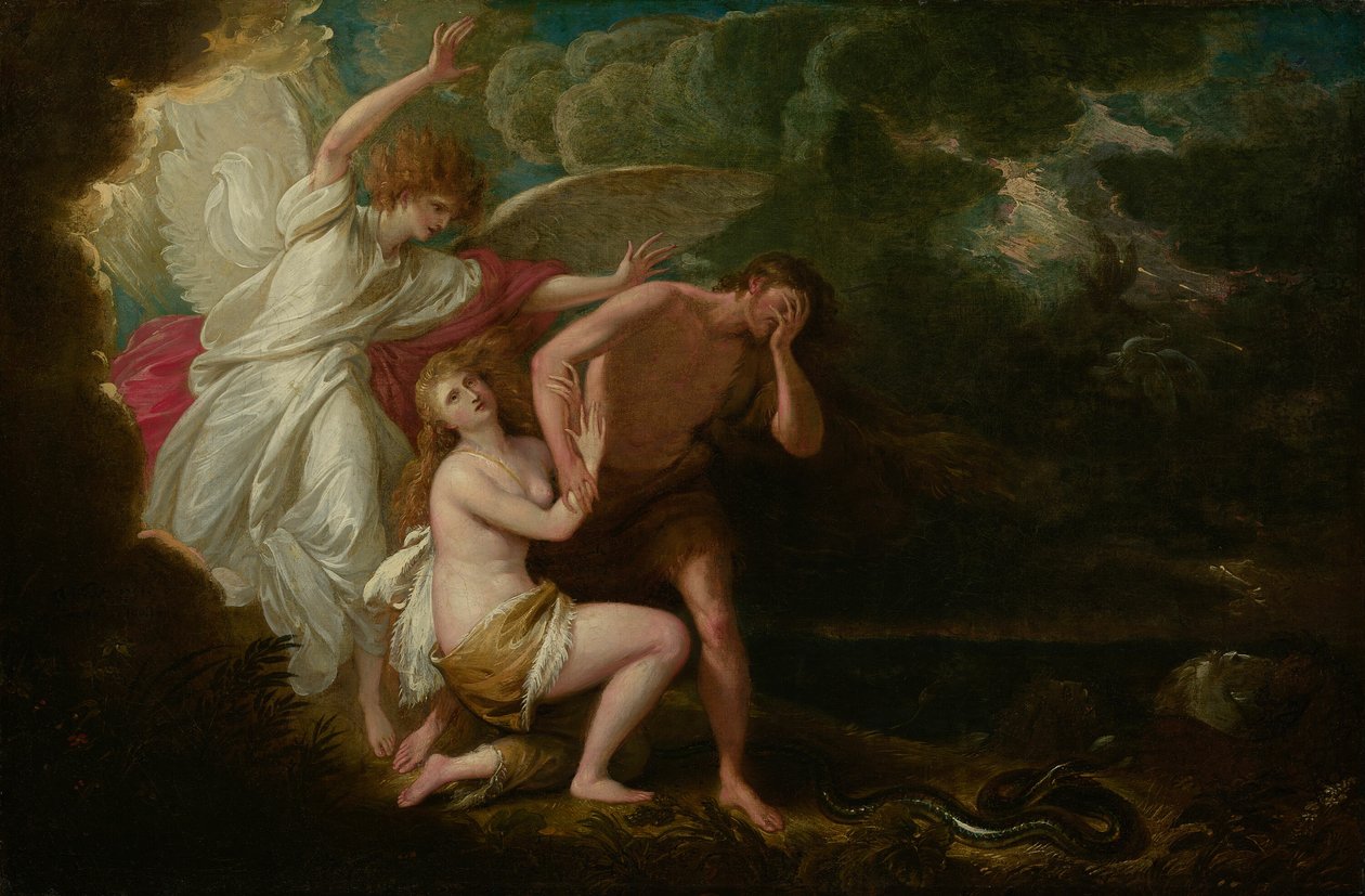 Utdrivningen av Adam och Eva från paradiset av Benjamin West