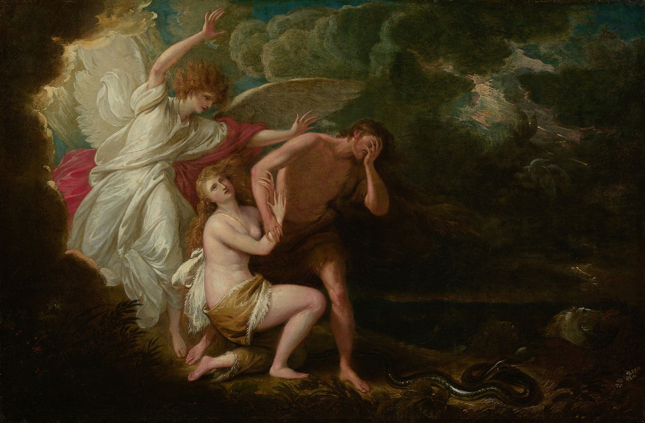 Utdrivningen av Adam och Eva från paradiset av Benjamin West