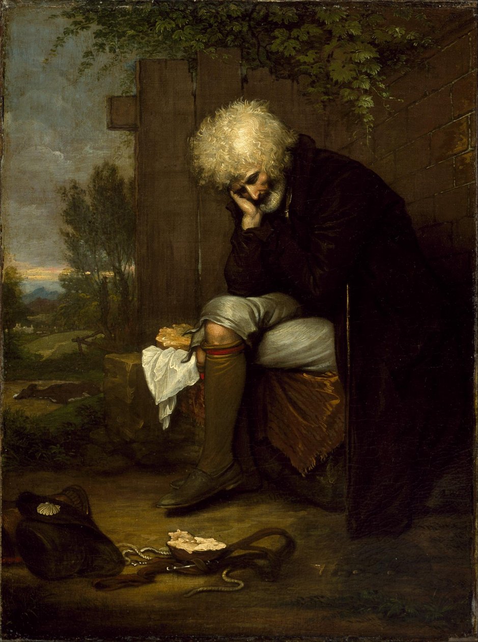 Pilgrimen som sörjer sin döda åsna av Benjamin West