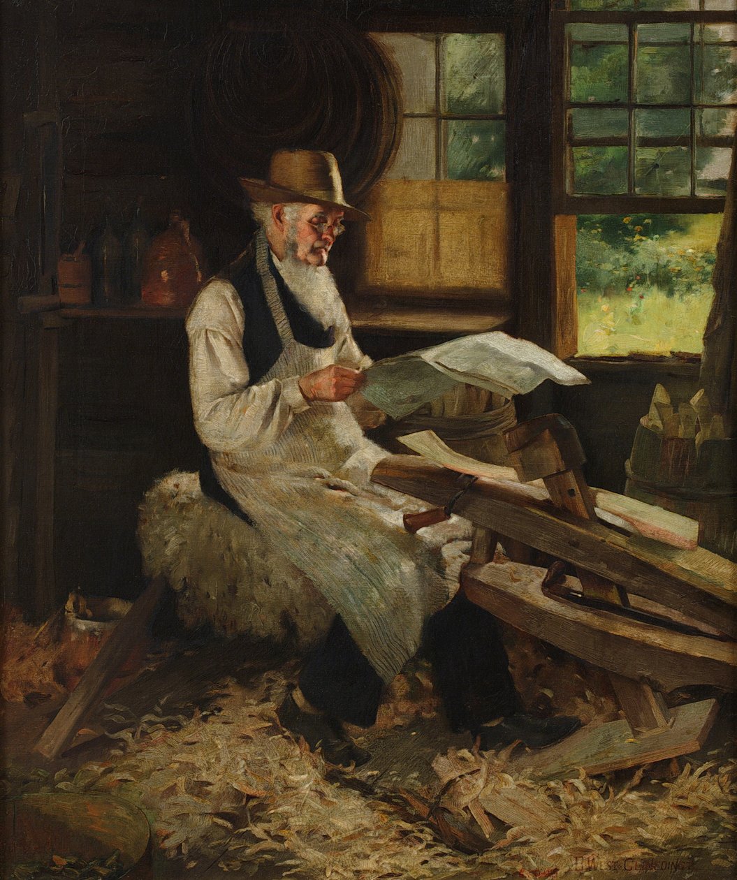 Ett ledigt ögonblick av Benjamin West Clinedinst