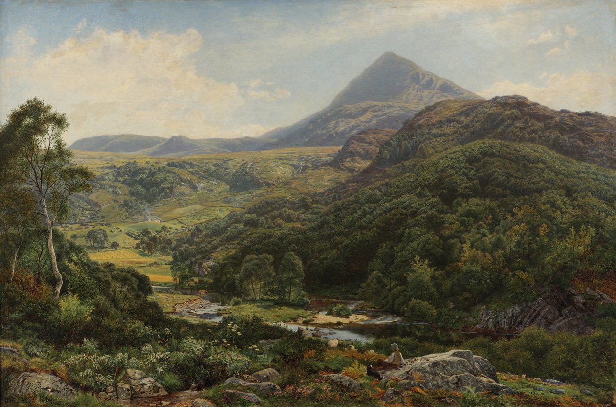 Quiet Valley bland de walesiska kullarna, 1860 av Benjamin Williams Leader