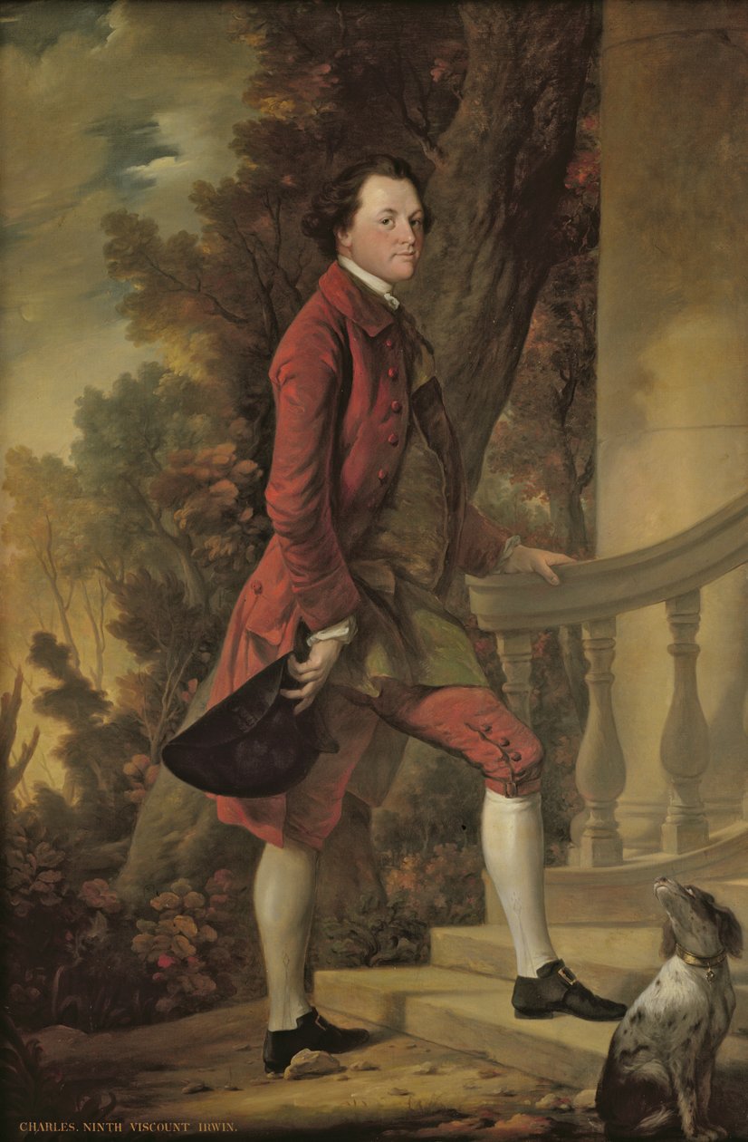 Porträtt av Charles, 9:e viscount Irwin (olja på duk) av Benjamin Wilson