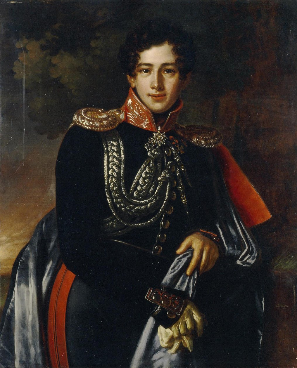 Porträtt av greve Nikolay Alexandrovich Samoylov 1800-1842, ca 1825 av Benois Charles Mitoire