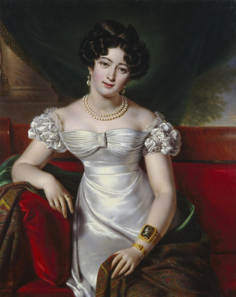 Porträtt av grevinnan Julia Samoilova, ca 1825 av Benois Charles Mitoire
