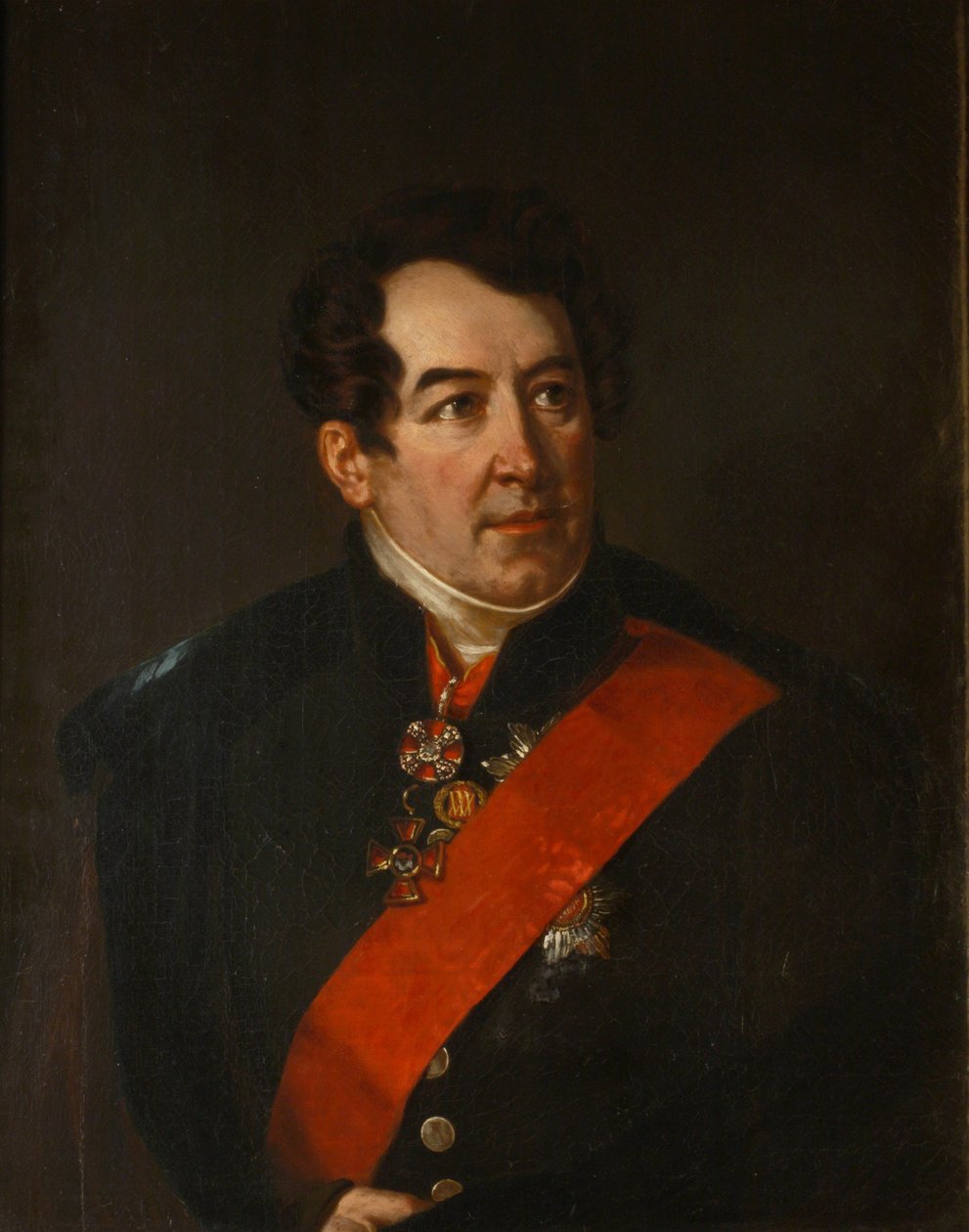 Porträtt av poeten Dmitri Osipovich Baranov 1773-1834, slutet av 1820-talet av Benois Charles Mitoire