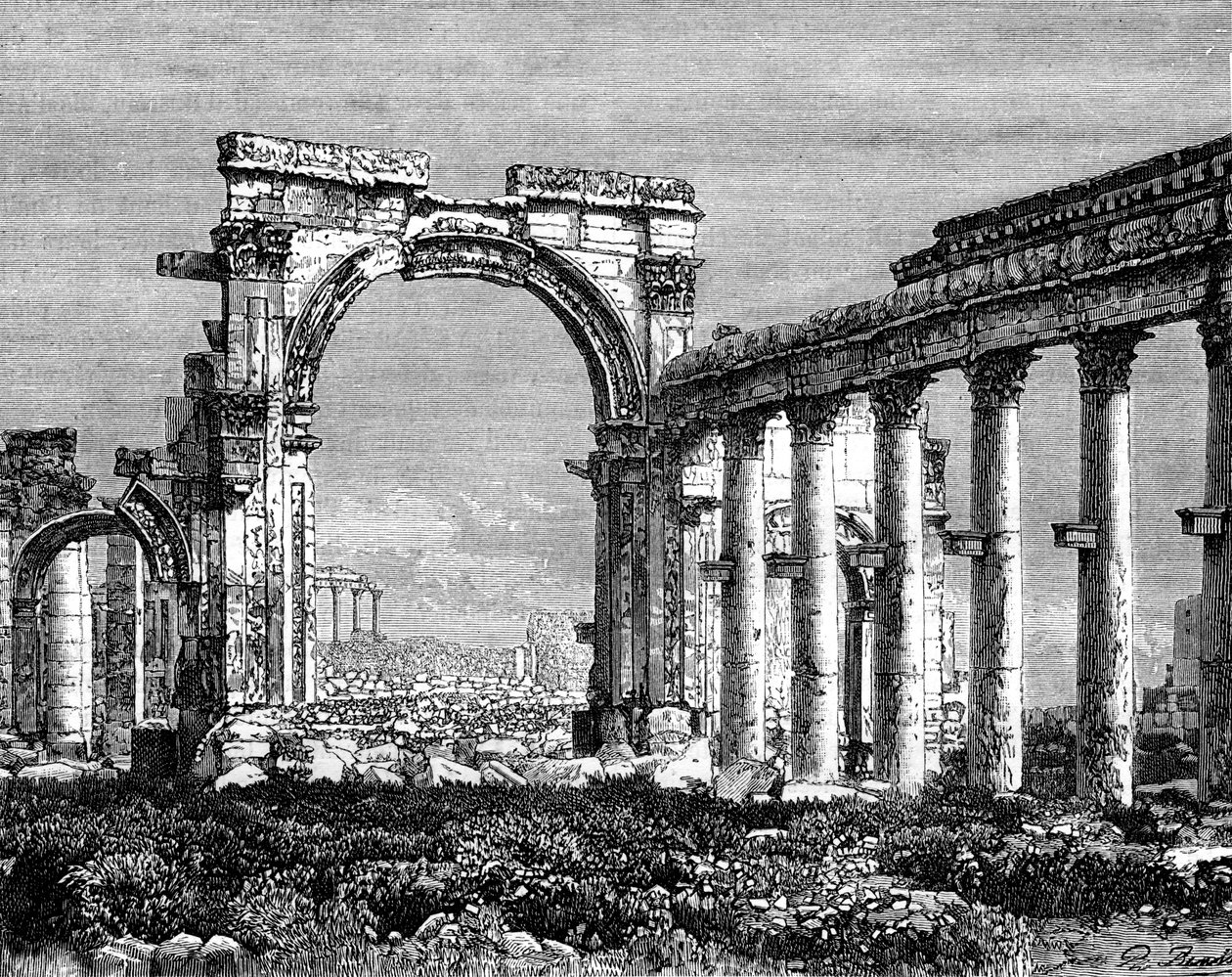 Ruinerna av Palmyra, Syrien, 1800-talet av Benoist