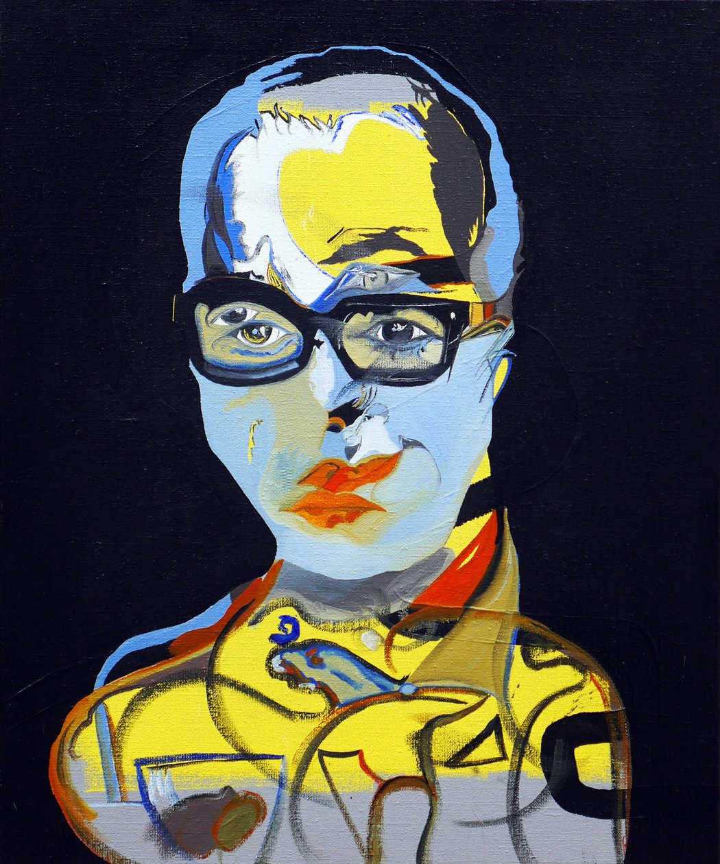 50 stora författare i historien : Bret Easton Ellis, 2015 (olja och akryl på duk) av Benoit Erwann Boucherot