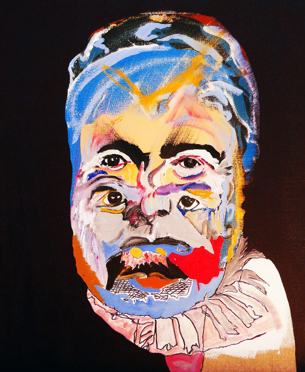 50 stora författare i historien: Ernest Hemingway, 2015 (olja och akryl på duk) av Benoit Erwann Boucherot