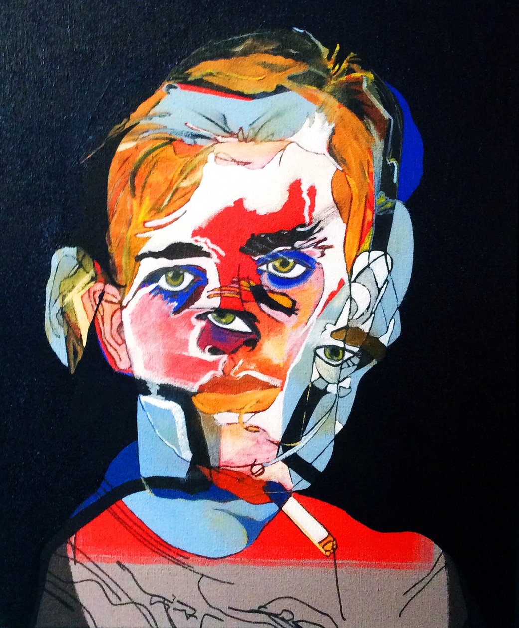 50 stora författare i historien : Jack Kerouac, 2015 (olja och akryl på duk) av Benoit Erwann Boucherot