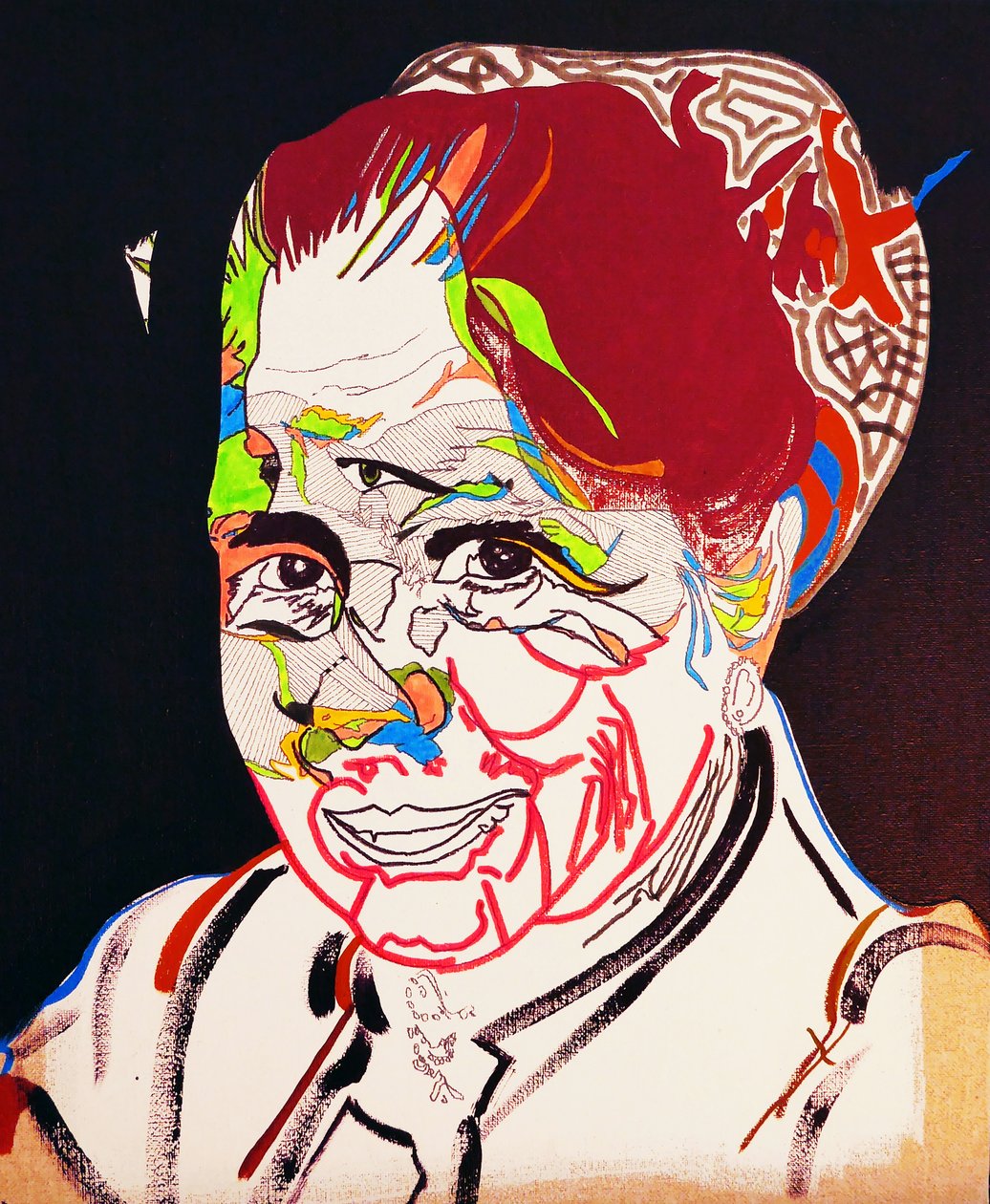 50 stora författare i historien : Marguerite Yourcenar, 2015 (olja och akryl på duk) av Benoit Erwann Boucherot