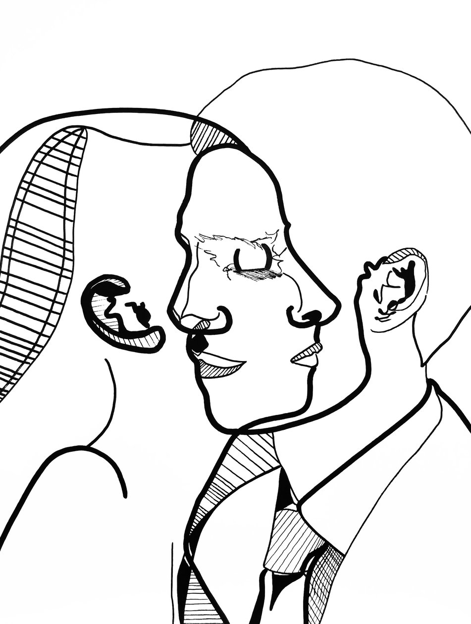 Entre-deux 3, 2022 (akryl på papper) av Benoit Erwann Boucherot