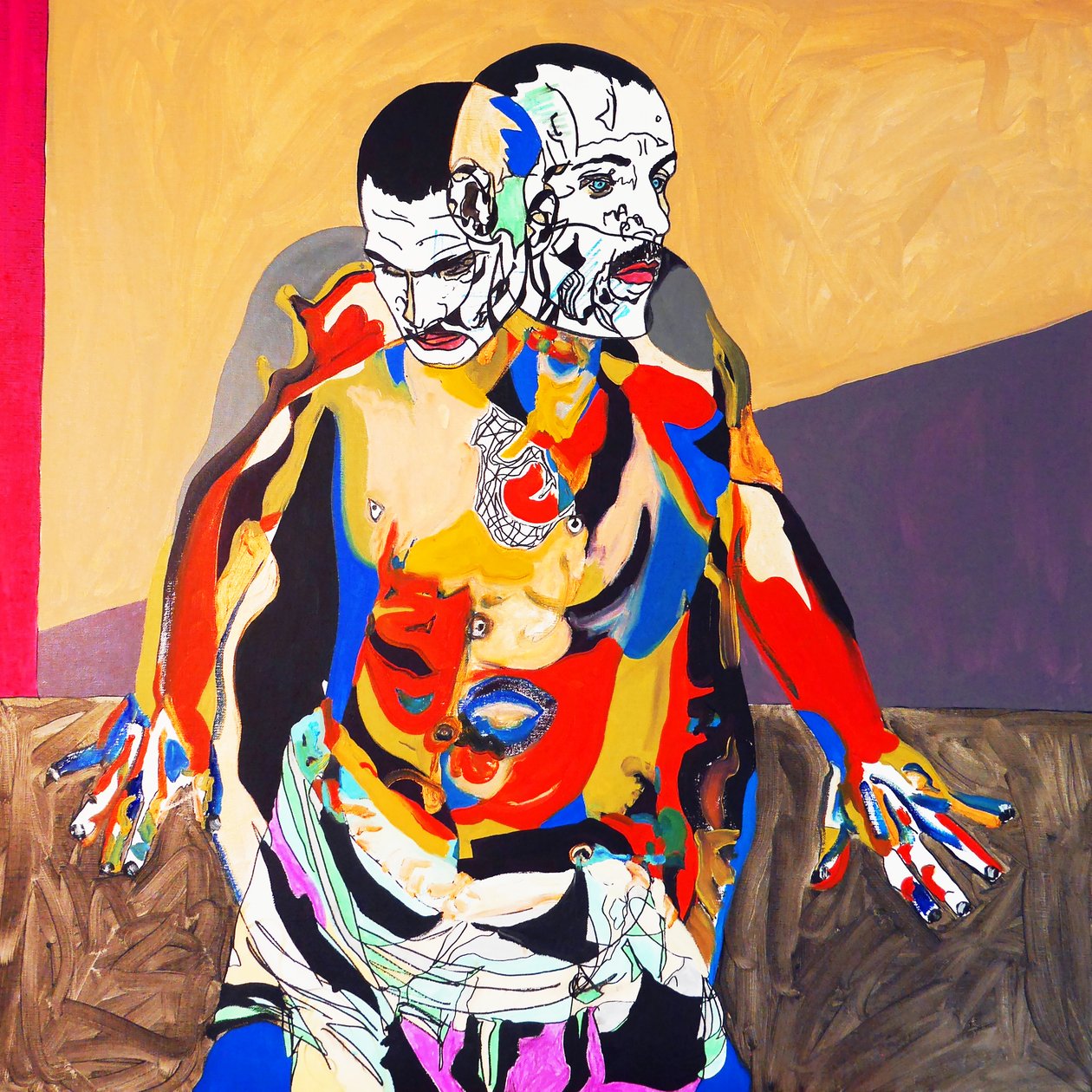 Standing man, 2016 (olja på duk) av Benoit Erwann Boucherot