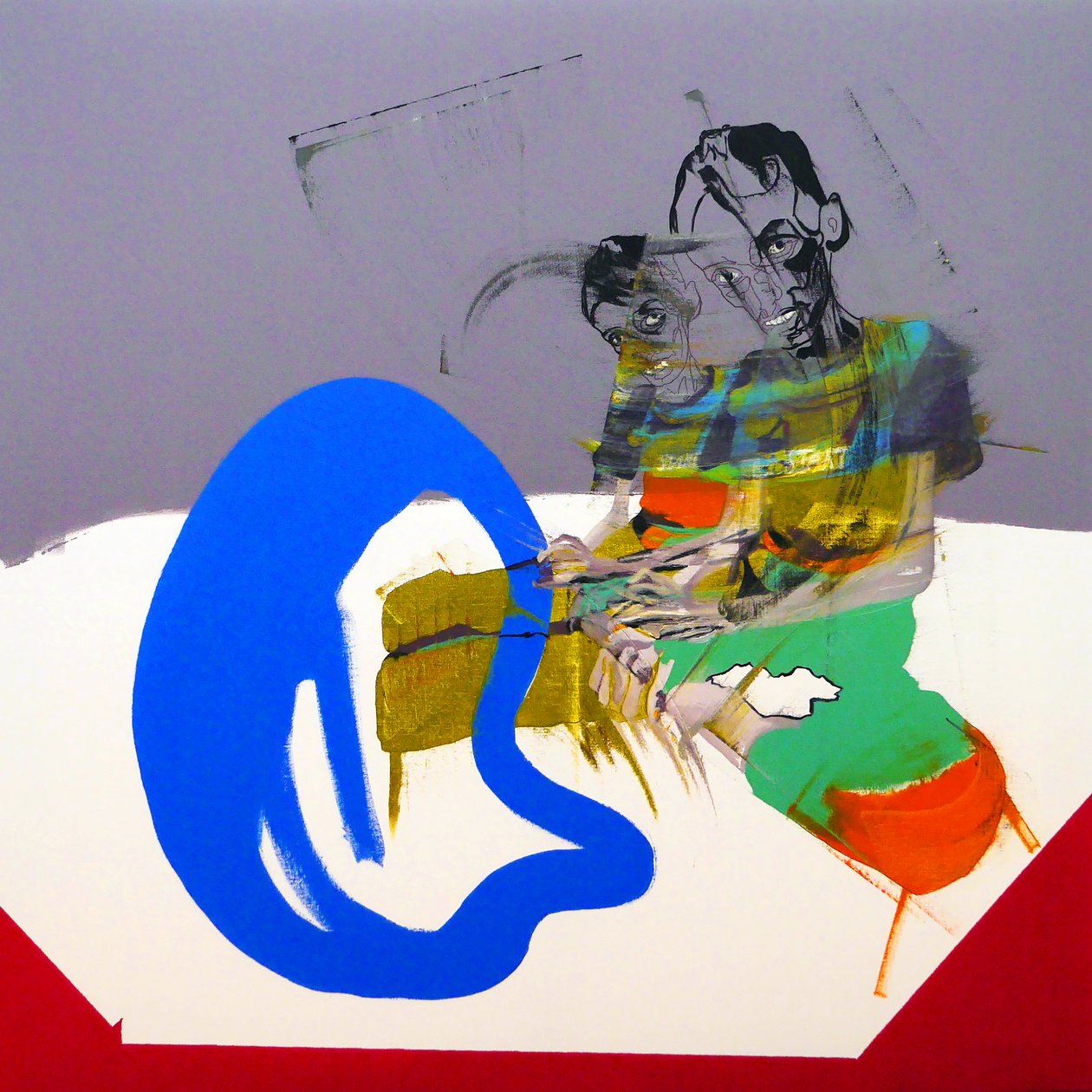 La honte, 2017 (olja och akryl på duk) av Benoit Erwann Boucherot