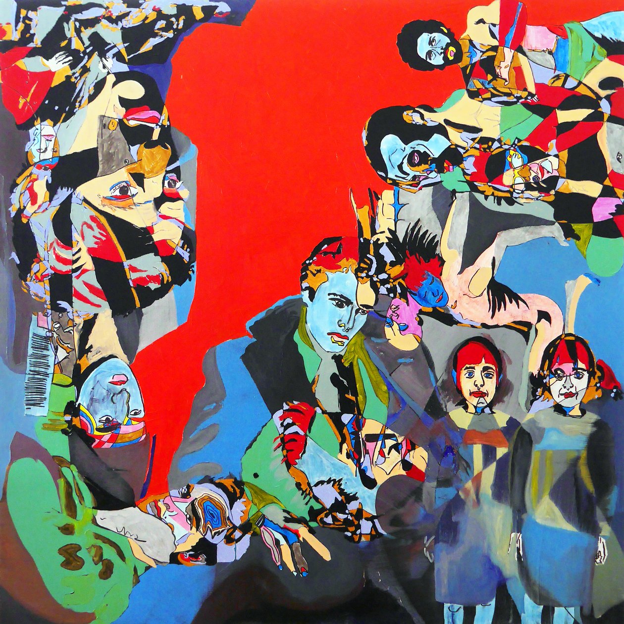 Marlon, Steve, Diane et les autres, 2017 (olja och akryl på duk) av Benoit Erwann Boucherot