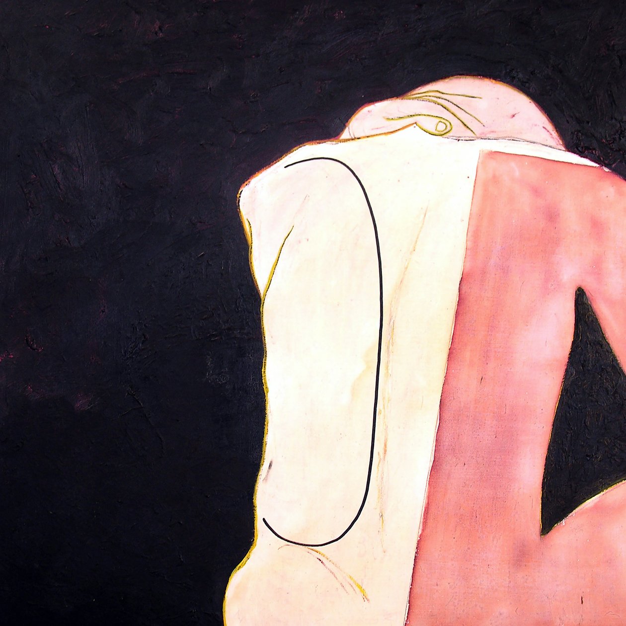Nu de dos, Goa, 2000 (olja och akryl på trä) av Benoit Erwann Boucherot