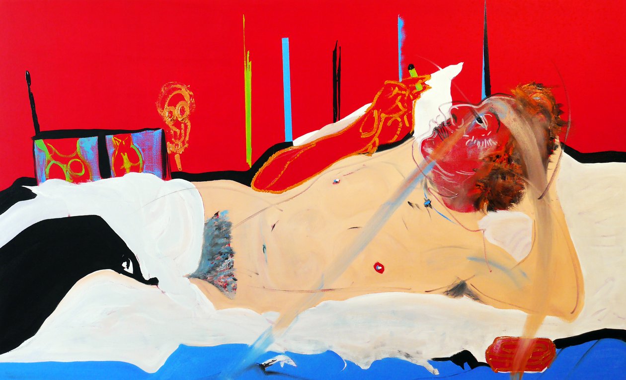 Olympia gainsbourienne, 2017 (olja och akryl på duk) av Benoit Erwann Boucherot