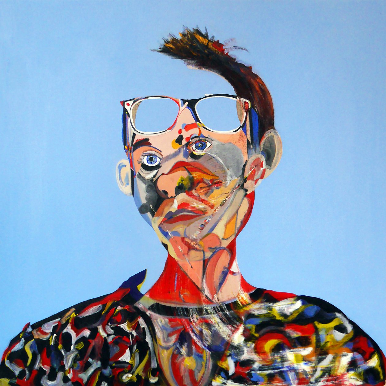 Surautoportrait bleu, 2016 (olja på duk) av Benoit Erwann Boucherot