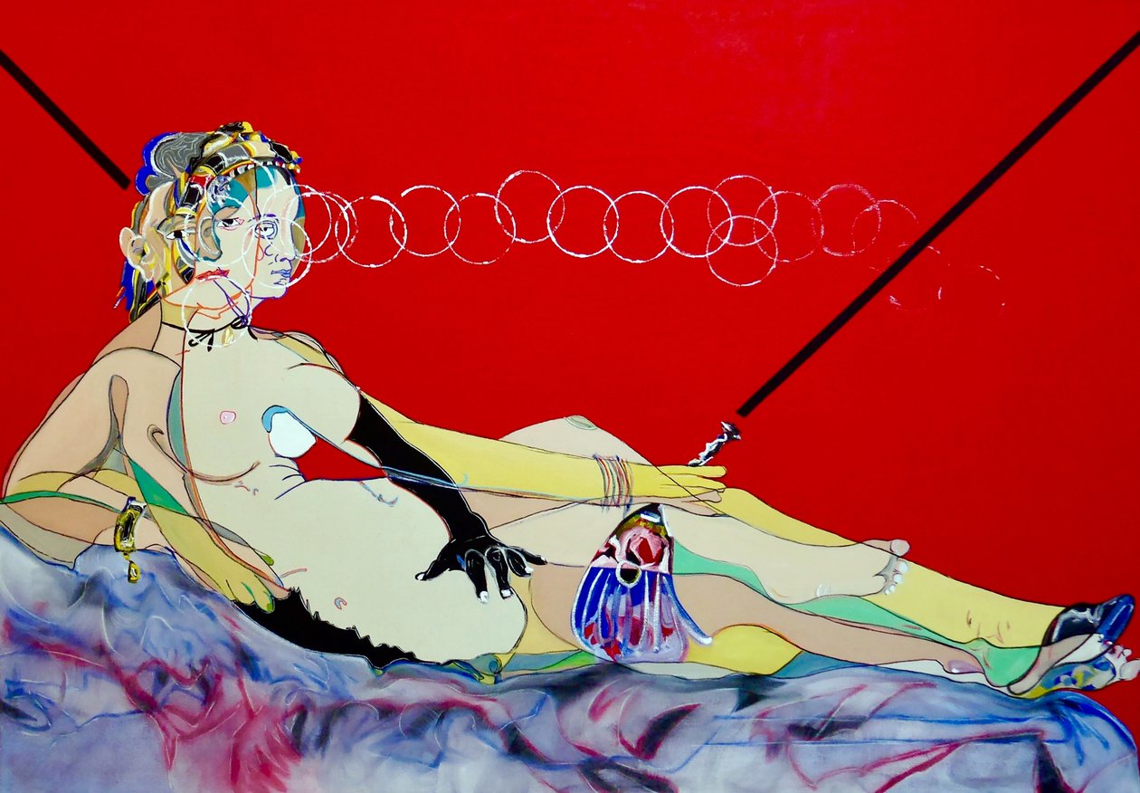 Surpeinture : Ingres  Manet, 2022 (olja och akryl på duk) av Benoit Erwann Boucherot