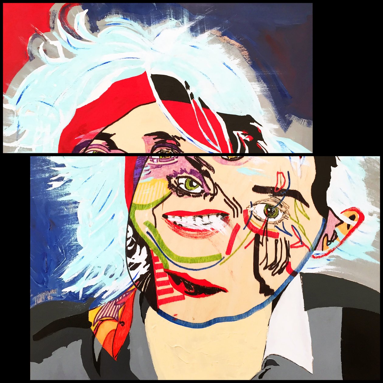 Surportrait : Catherine Mavrikakis, 2019 (akryl på papper) av Benoit Erwann Boucherot