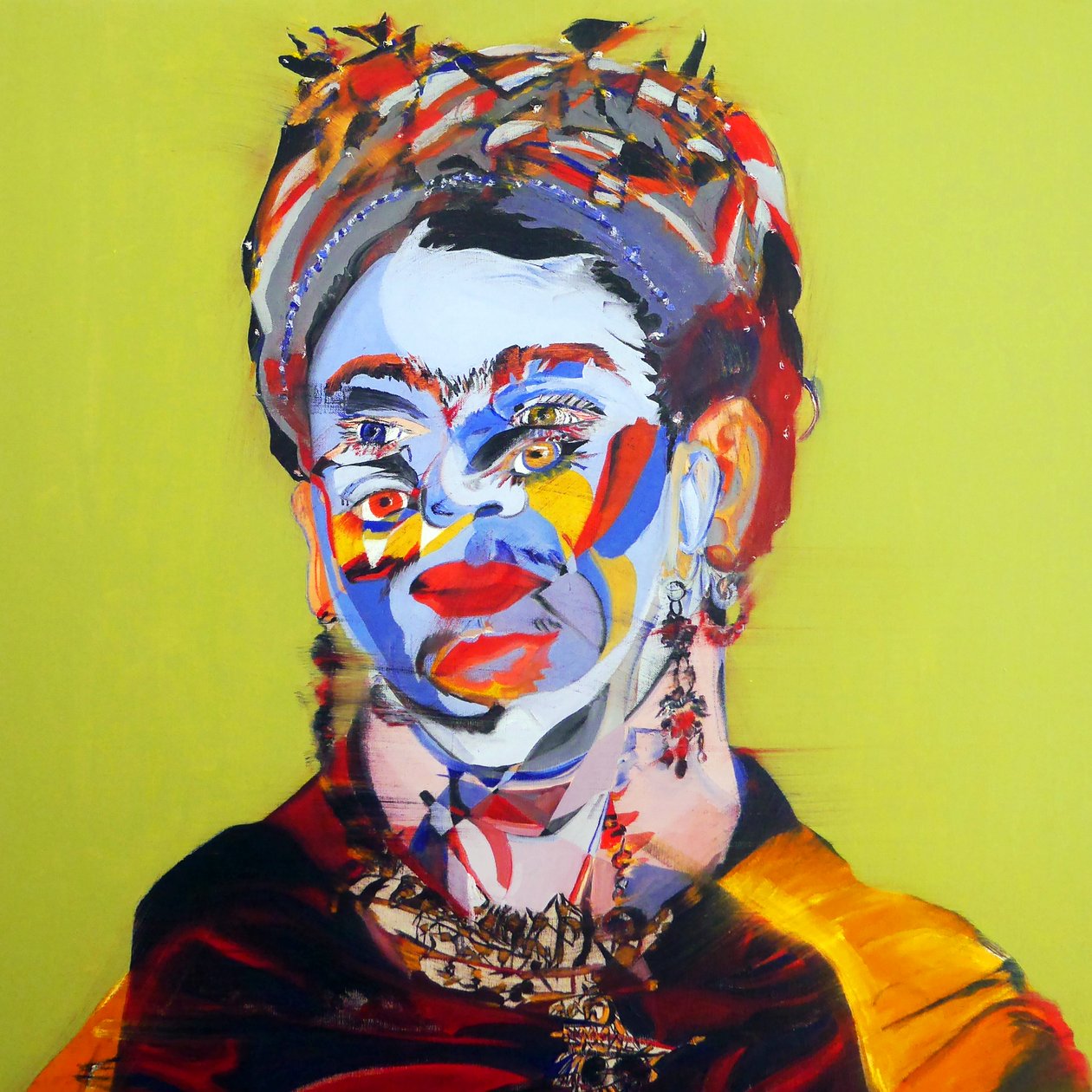 Surporträtt : Frida Kahlo, 2018 (olja på duk) av Benoit Erwann Boucherot
