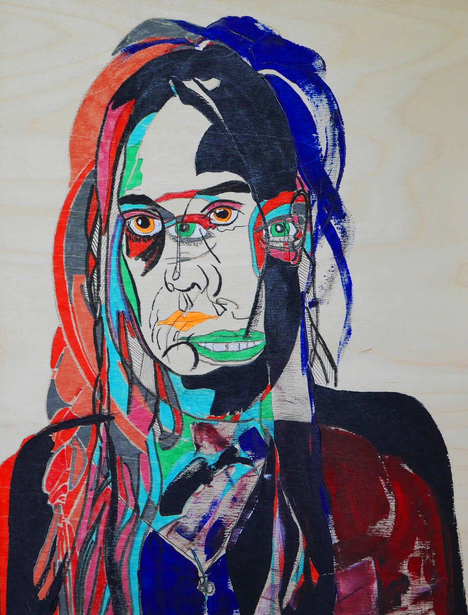 Surportrait : Maude Veilleux, 2021 (olja och akryl på träpanel) av Benoit Erwann Boucherot