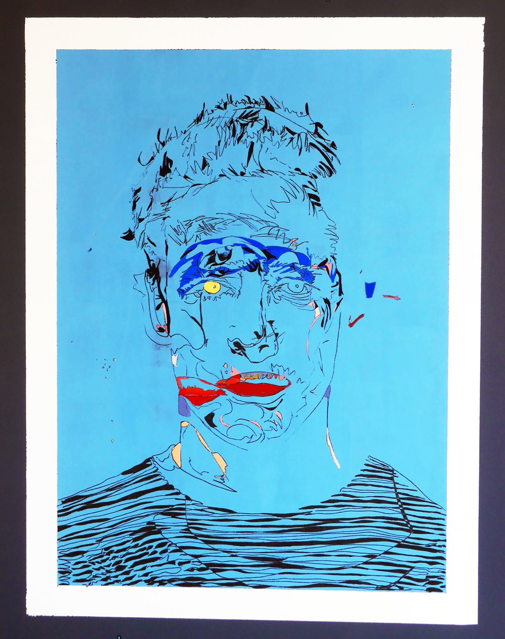 Surportrait : One man, 2015 (akryl på duk) av Benoit Erwann Boucherot