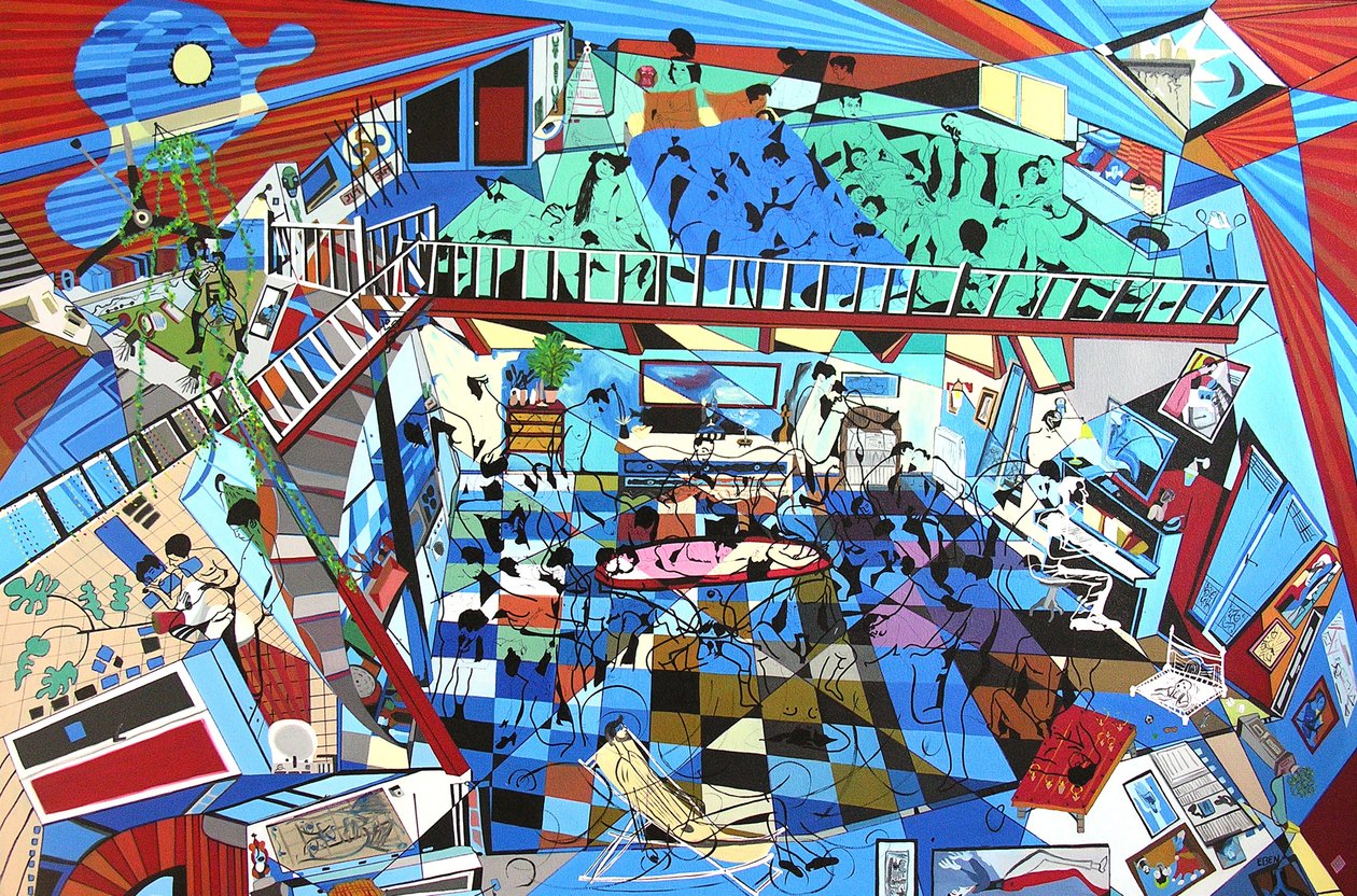The invaders, 2000 (olja och akryl på duk) av Benoit Erwann Boucherot