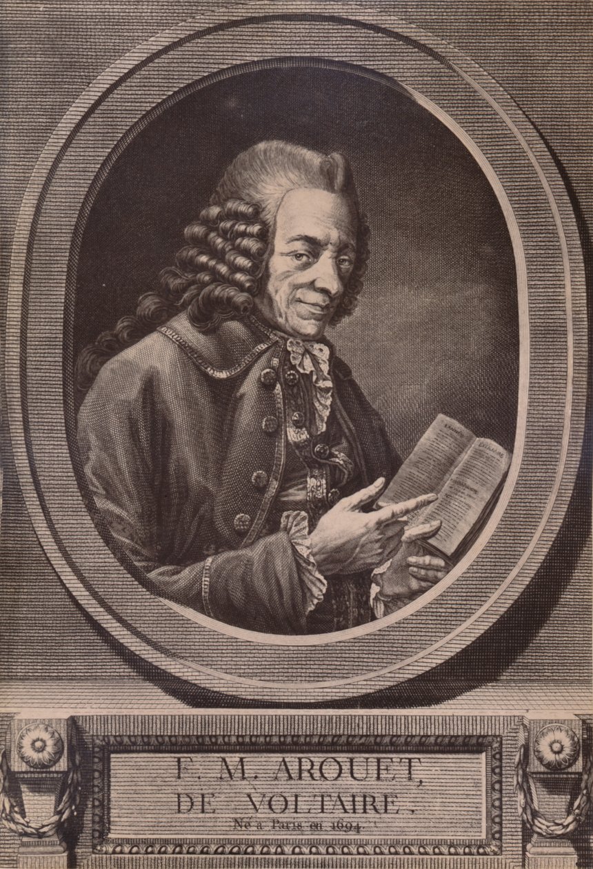 Voltaire, fransk författare och filosof, c1700-talet 1894 av Benoit Louis Henriquez