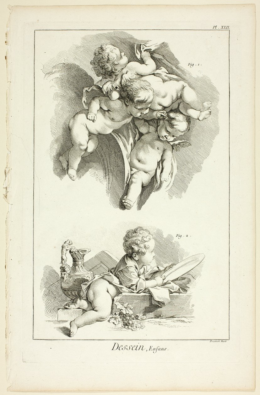Design: Barn, från Encyclopédie av Benoit Louis Prevost