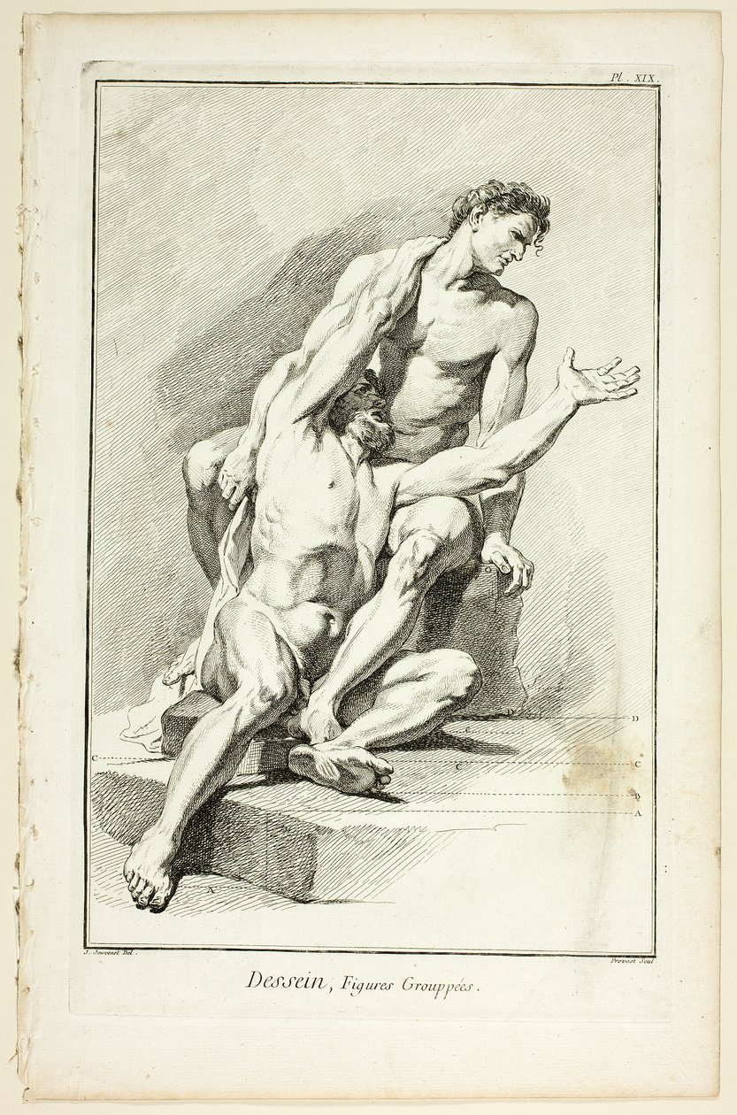 Design: Grouped Figures, från Encyclopédie av Benoit Louis Prevost