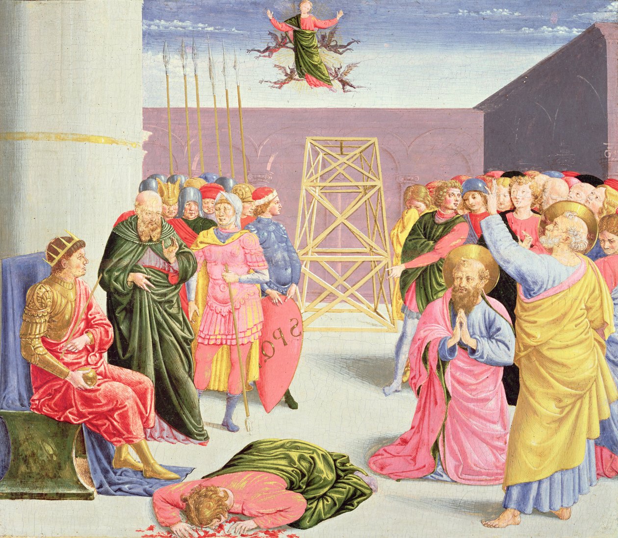 St. Peter och Simon Magus, 1400-talet (tempura på trä) av Benozzo di Lese di Sandro Gozzoli