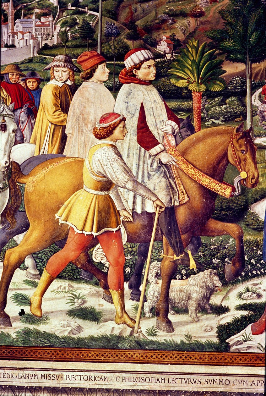 The Life of St. Augustine (detail)swed av Benozzo di Lese di Sandro Gozzoli