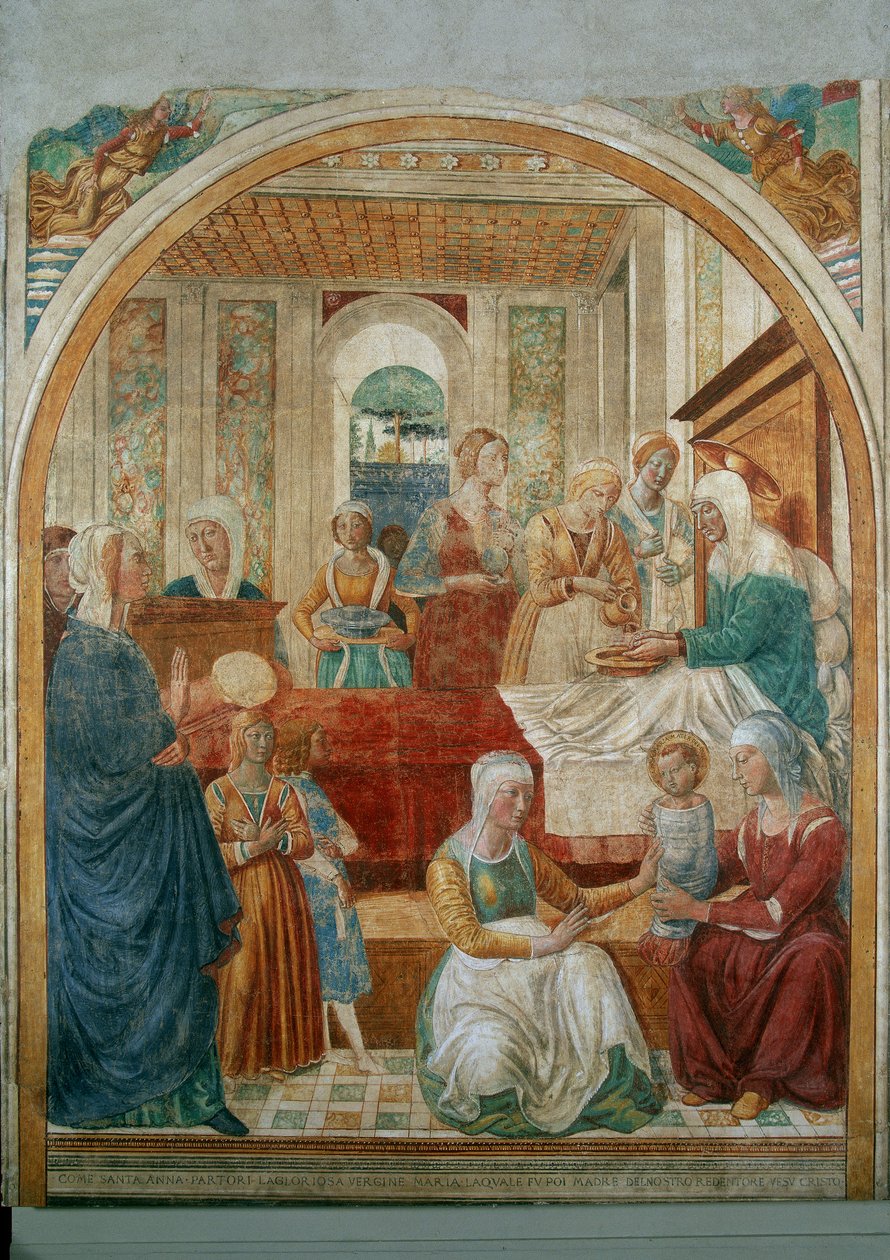 Jungfruns födelse av Benozzo di Lese di Sandro Gozzoli
