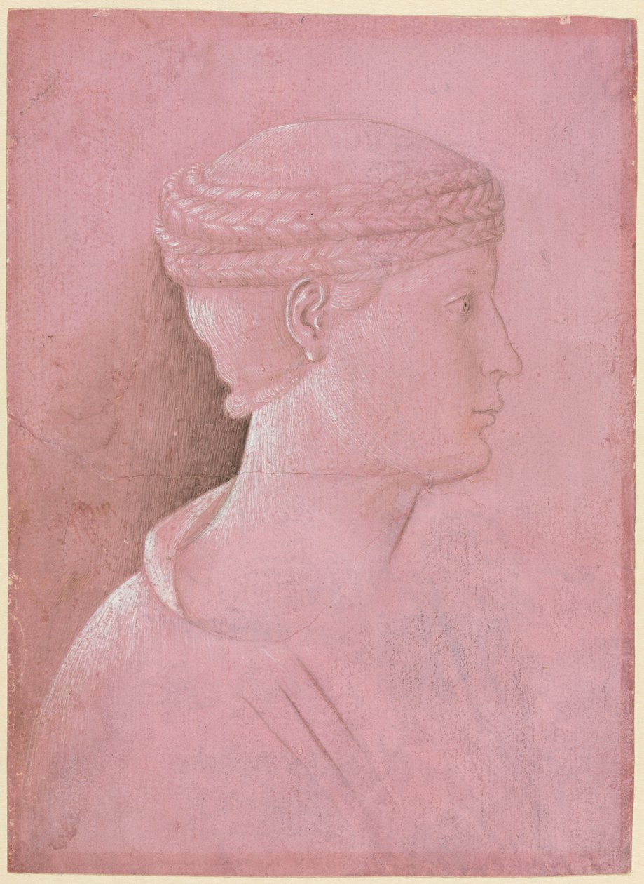 Byst av en kvinna recto, ca. 1458. av Benozzo Gozzoli
