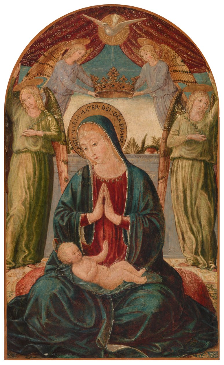 Madonna och barn med änglar av Benozzo Gozzoli