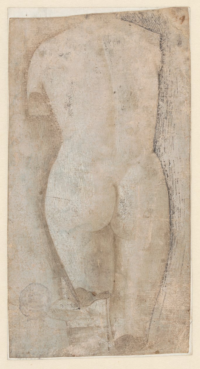 Skiss av klassisk skulptur av typen Venus Pudica av Benozzo Gozzoli