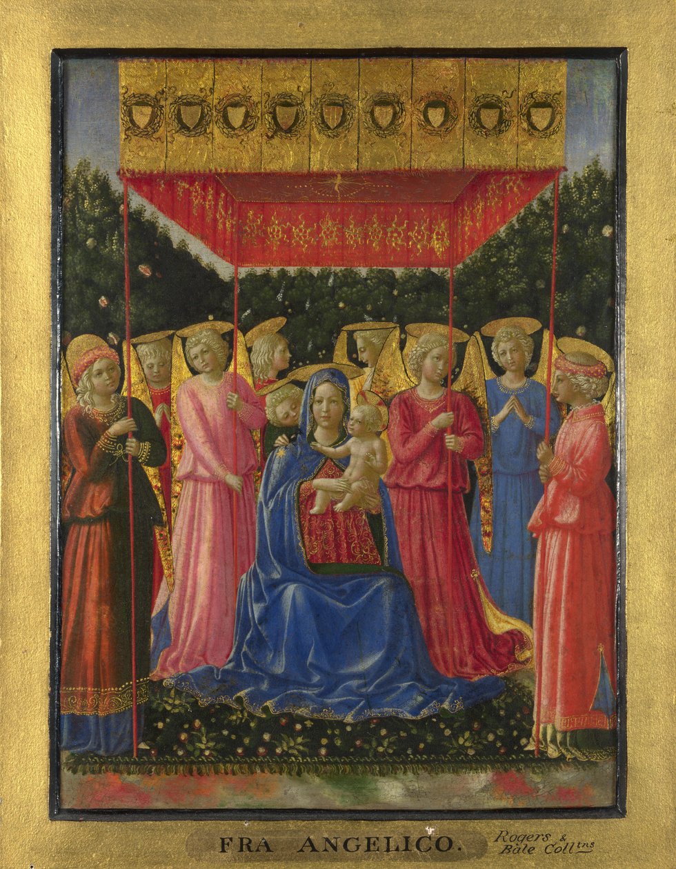 Jungfrun och barnet med änglar, ca. 1450 av Benozzo Gozzoli
